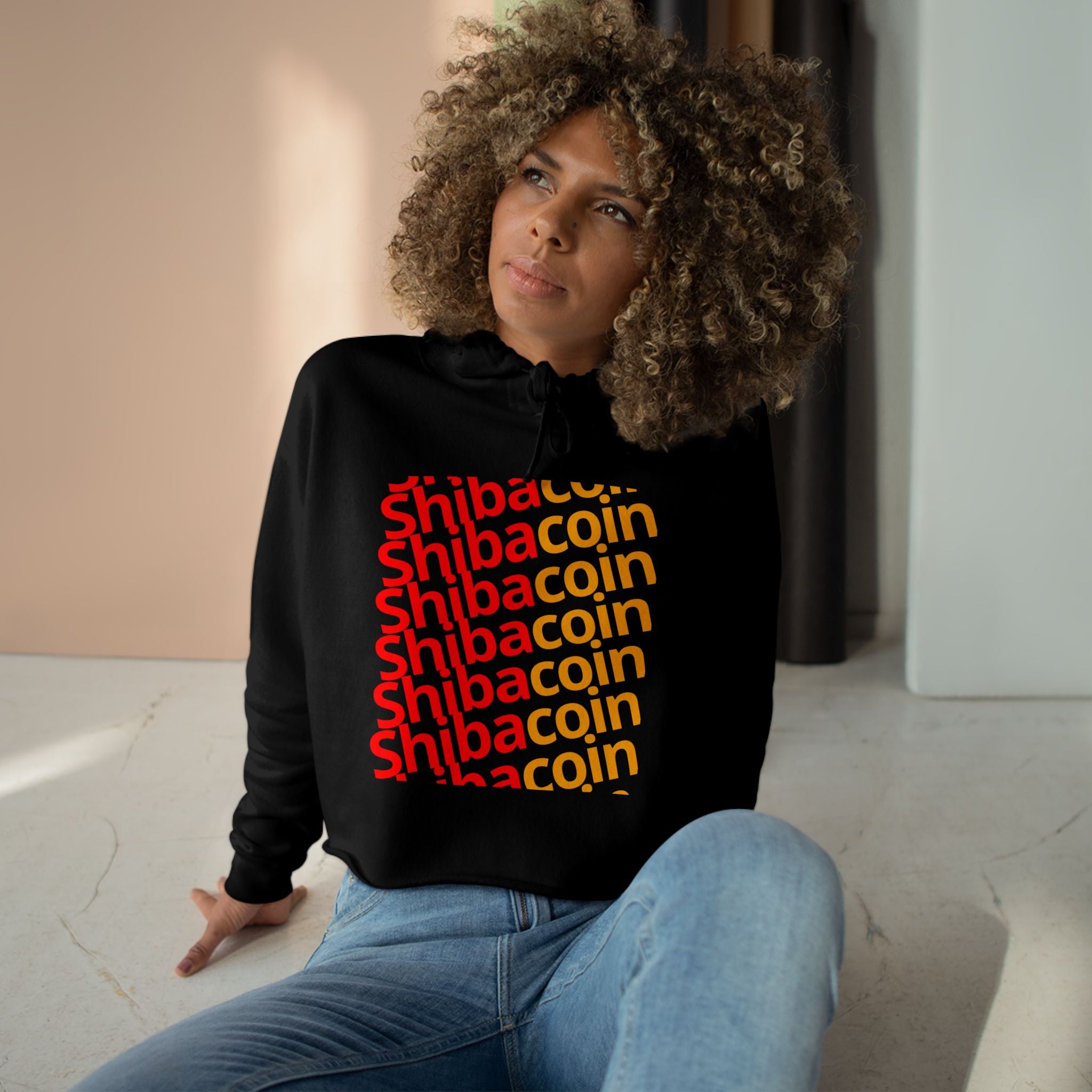 Official SHIC Crop Hoodie with SHIC Design, Trendy Sweatshirt for Crypto Lovers, Dog Lovers Gift, Perfect for Casual Days, Festival Wear