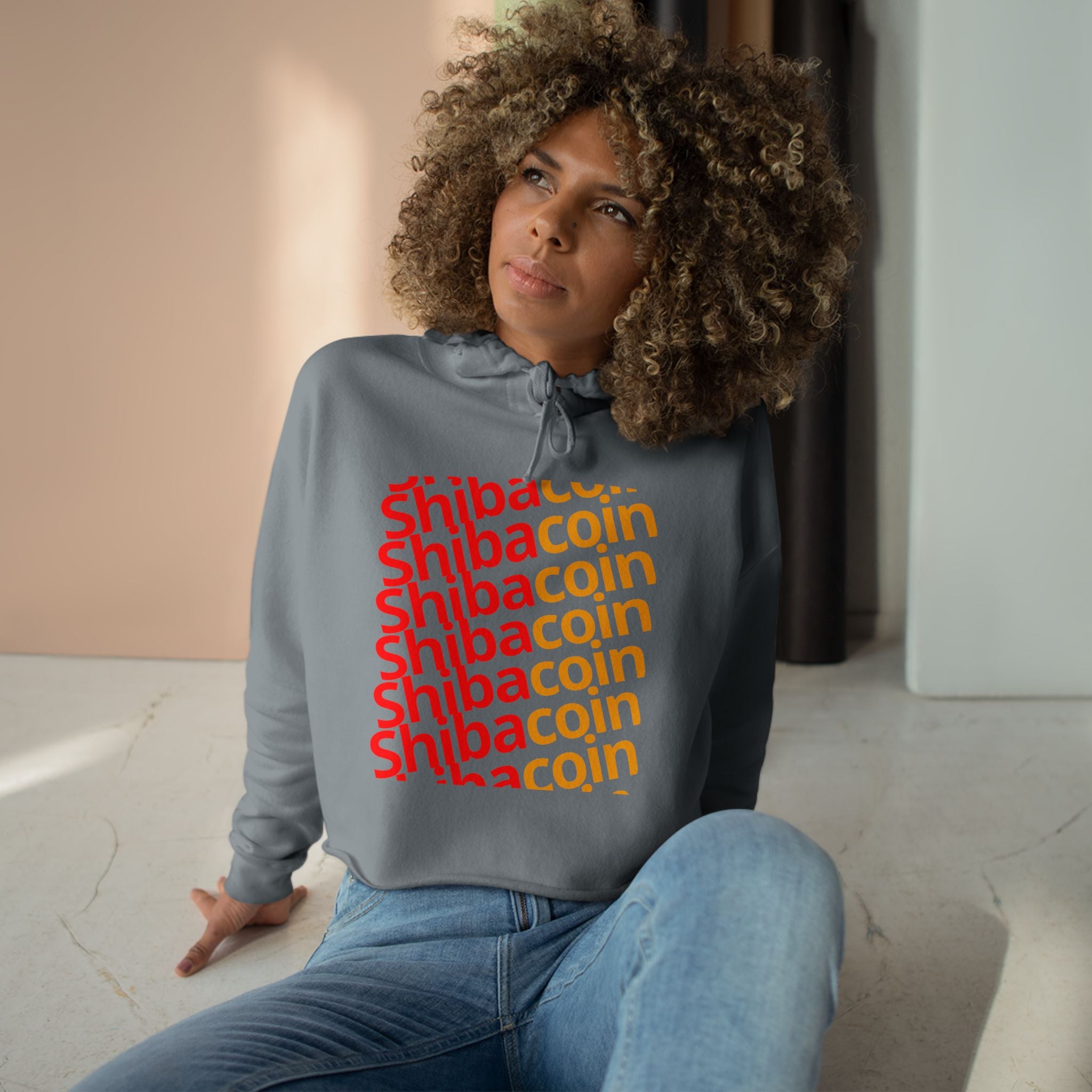 Official SHIC Crop Hoodie with SHIC Design, Trendy Sweatshirt for Crypto Lovers, Dog Lovers Gift, Perfect for Casual Days, Festival Wear