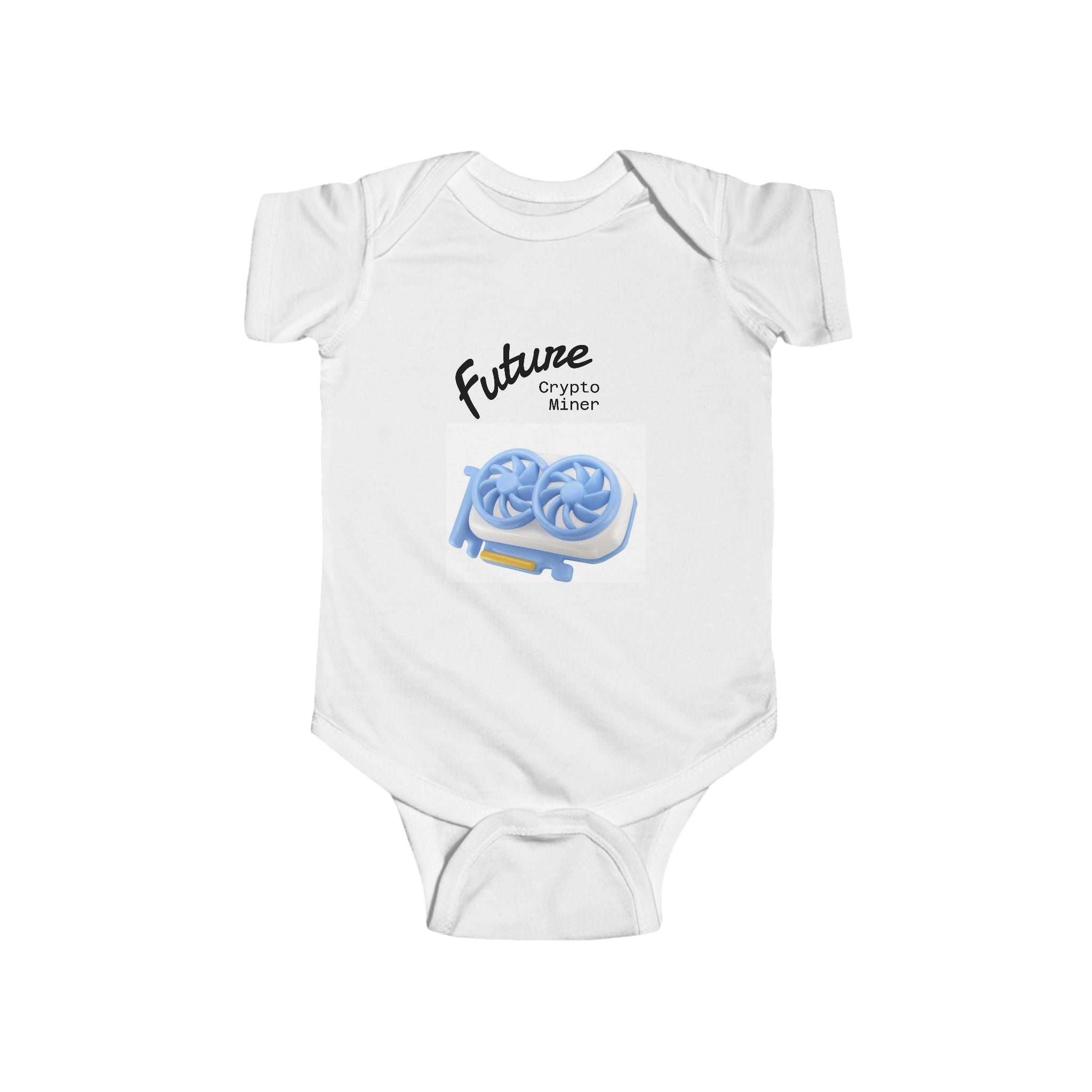 Playful Future-Ready Infant Crypto Mining Bodysuit