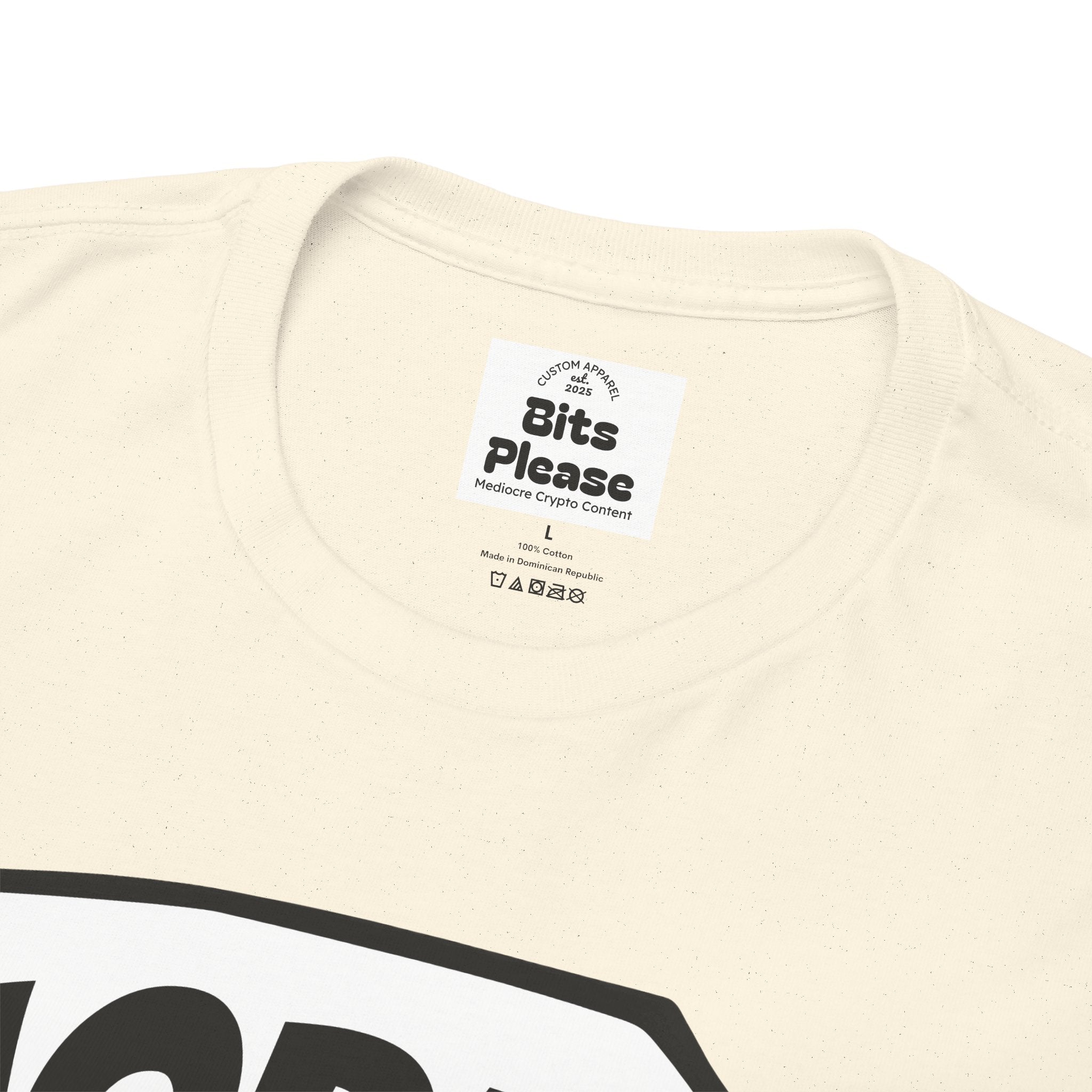 Bits Please HODL Collection, Heavy Cotton Tee, Unisex