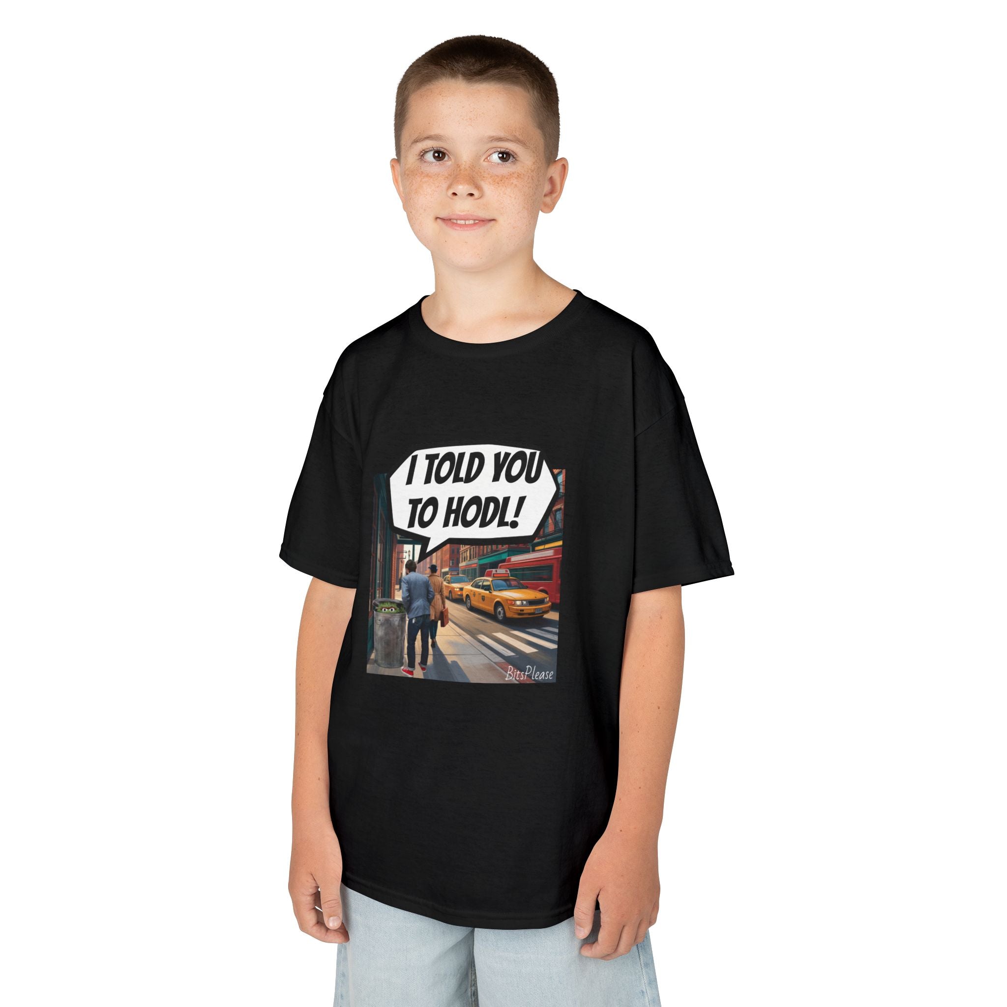 Bits Please Tee, Quirky T-Shirt for Crypto Children