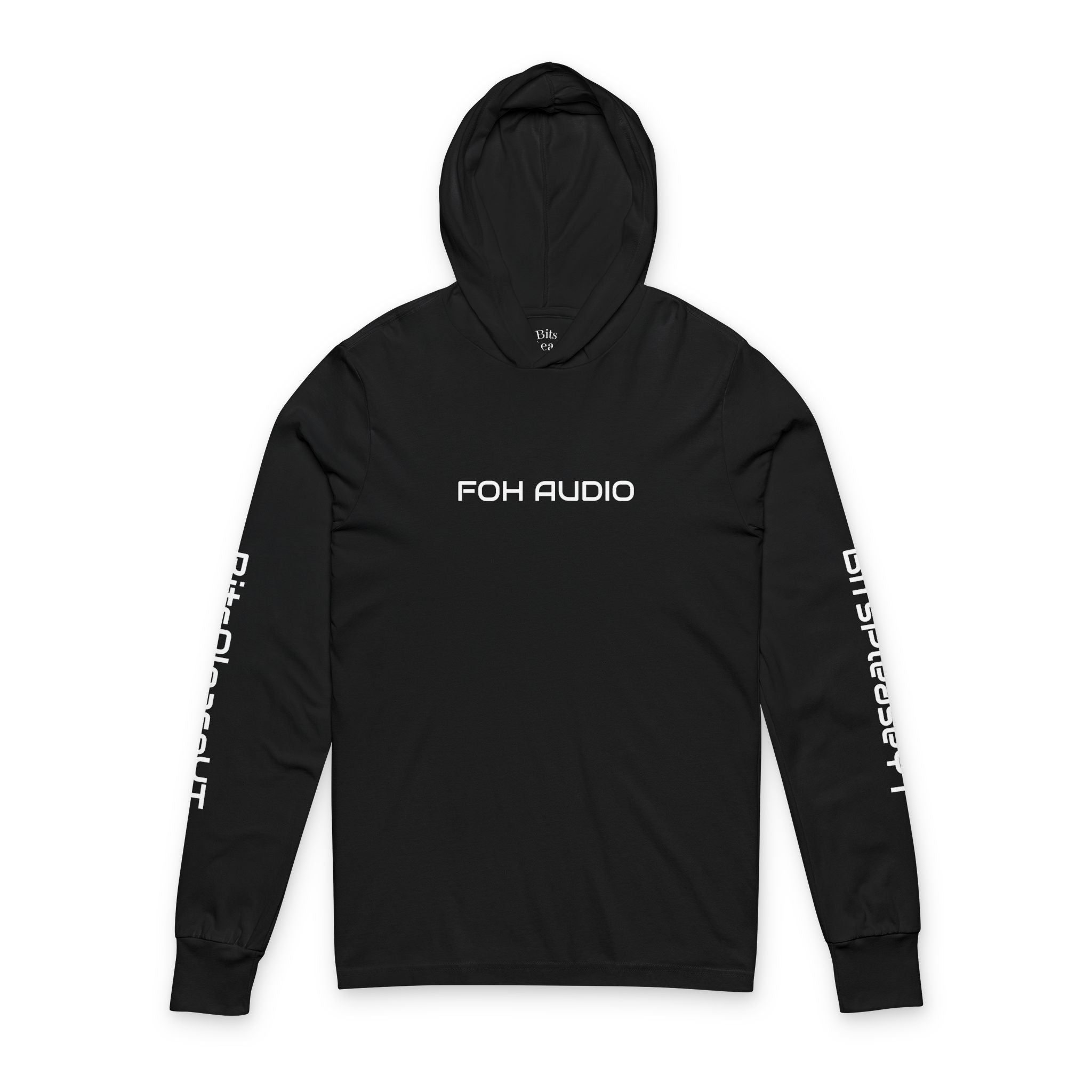 FOH Audio Unisex Hooded Long Sleeve Tee "talk back mic"