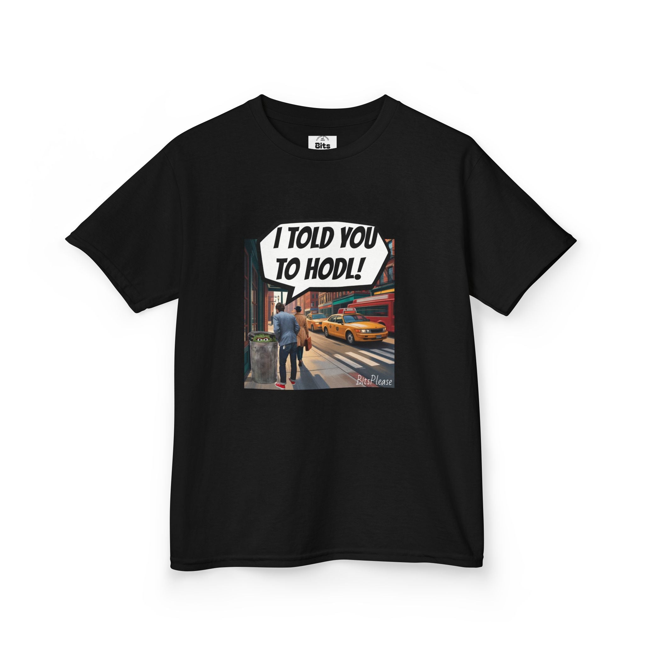 Bits Please Tee, Quirky T-Shirt for Crypto Children