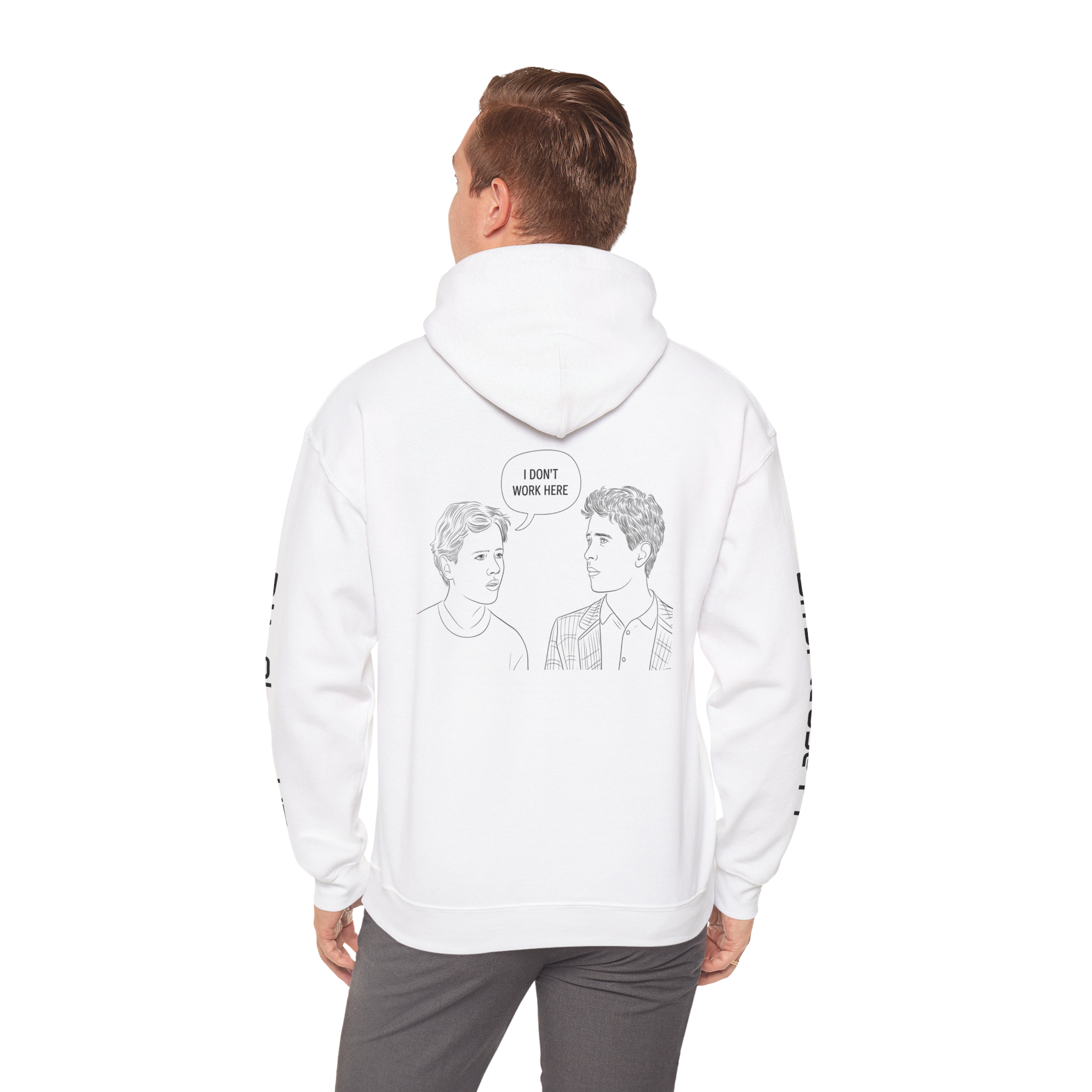 Moist Co. "I don't work here" Sweatshirt for Men, Women, and Teens